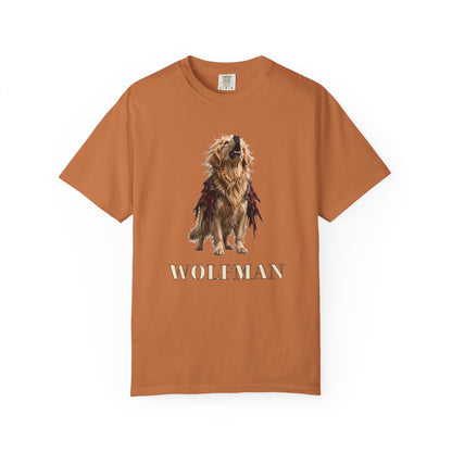 Golden Retriever Wolfman Tee | Funny Halloween Dog Shirt