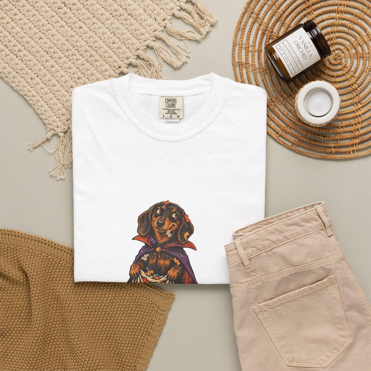 I Ate the Whole Bowl Dachshund Halloween Tee