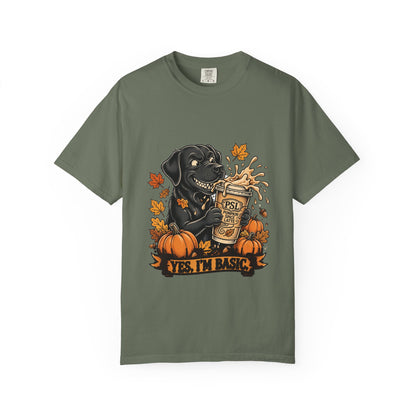 Labrador Retriever Yes I'm Basic Tee | Funny Fall Dog Graphic Shirt