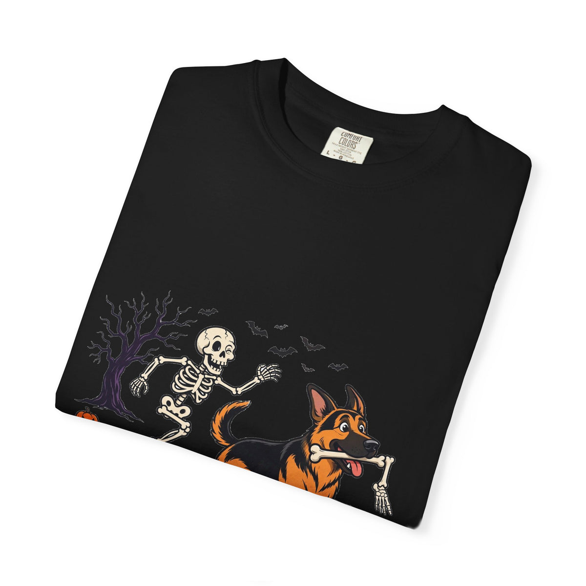 German Shepherd Skeleton Halloween Tee | Funny Spooky Dog Shirt