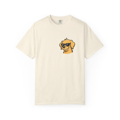 Certified Bad Influence Golden Retriever Pocket Tee | Funny Dog Shirt