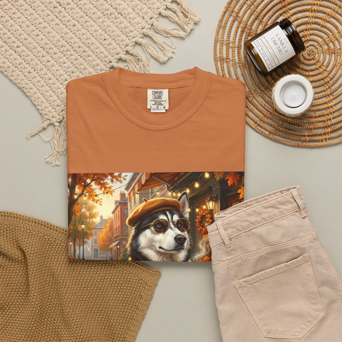Siberian Husky Pumpkin Spice Tee | Funny Fall Dog Graphic Shirt