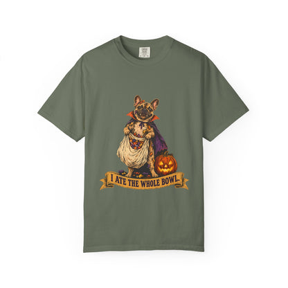 I Ate the Whole Bowl French Bulldog Halloween Tee