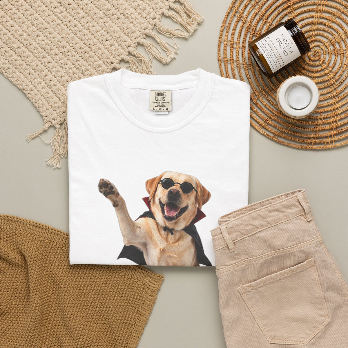 Labrador Retriever Here For The Boos Tee | Funny Halloween Dog Shirt