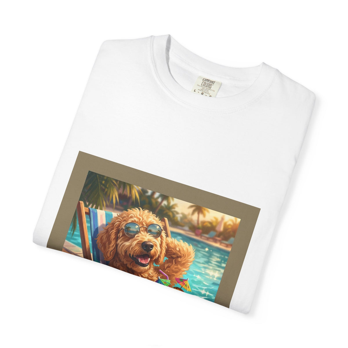 Goldendoodle Poolside Tee | Funny Summer Dog Graphic Shirt