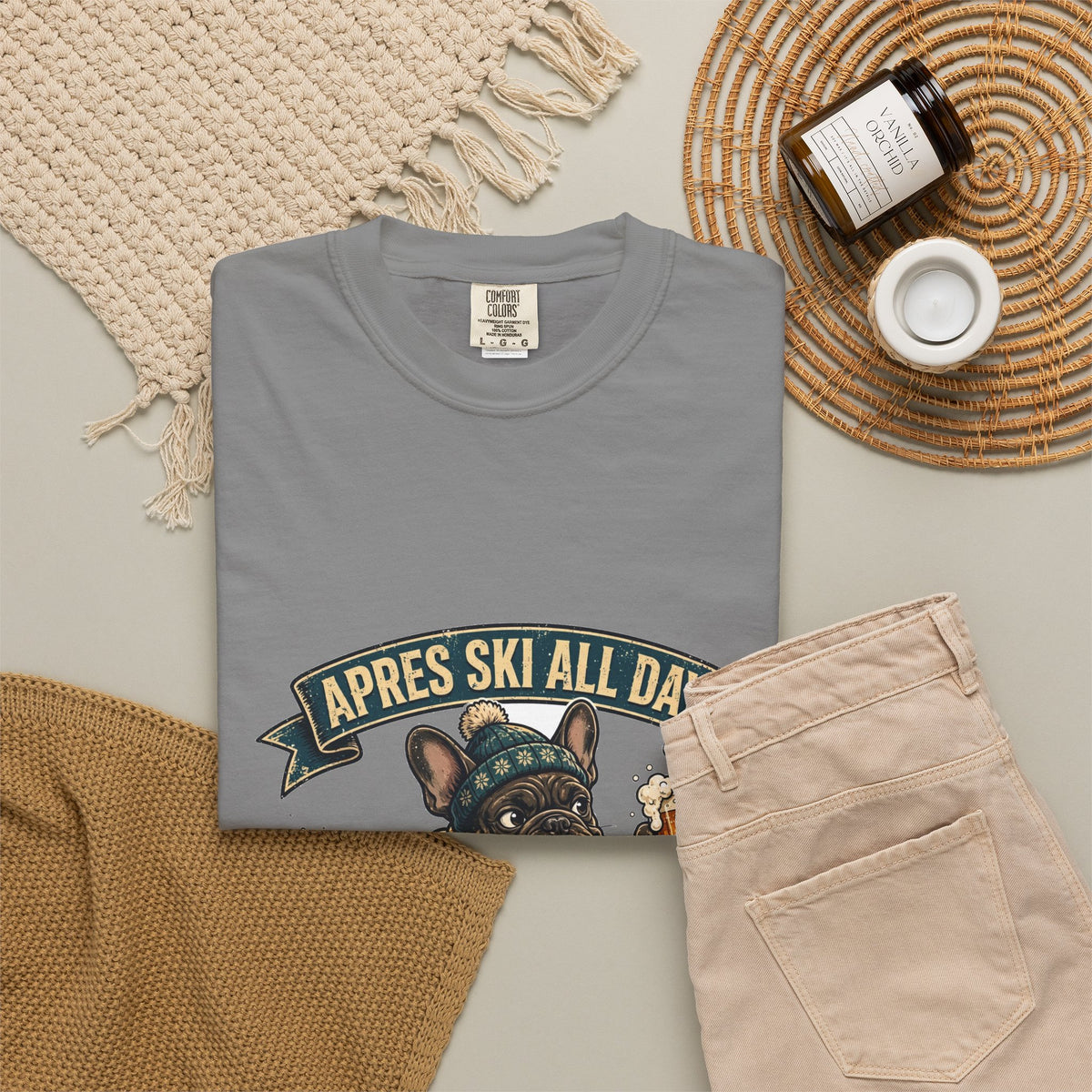 French Bulldog Apres Ski Tee | Funny Winter Dog Graphic Shirt