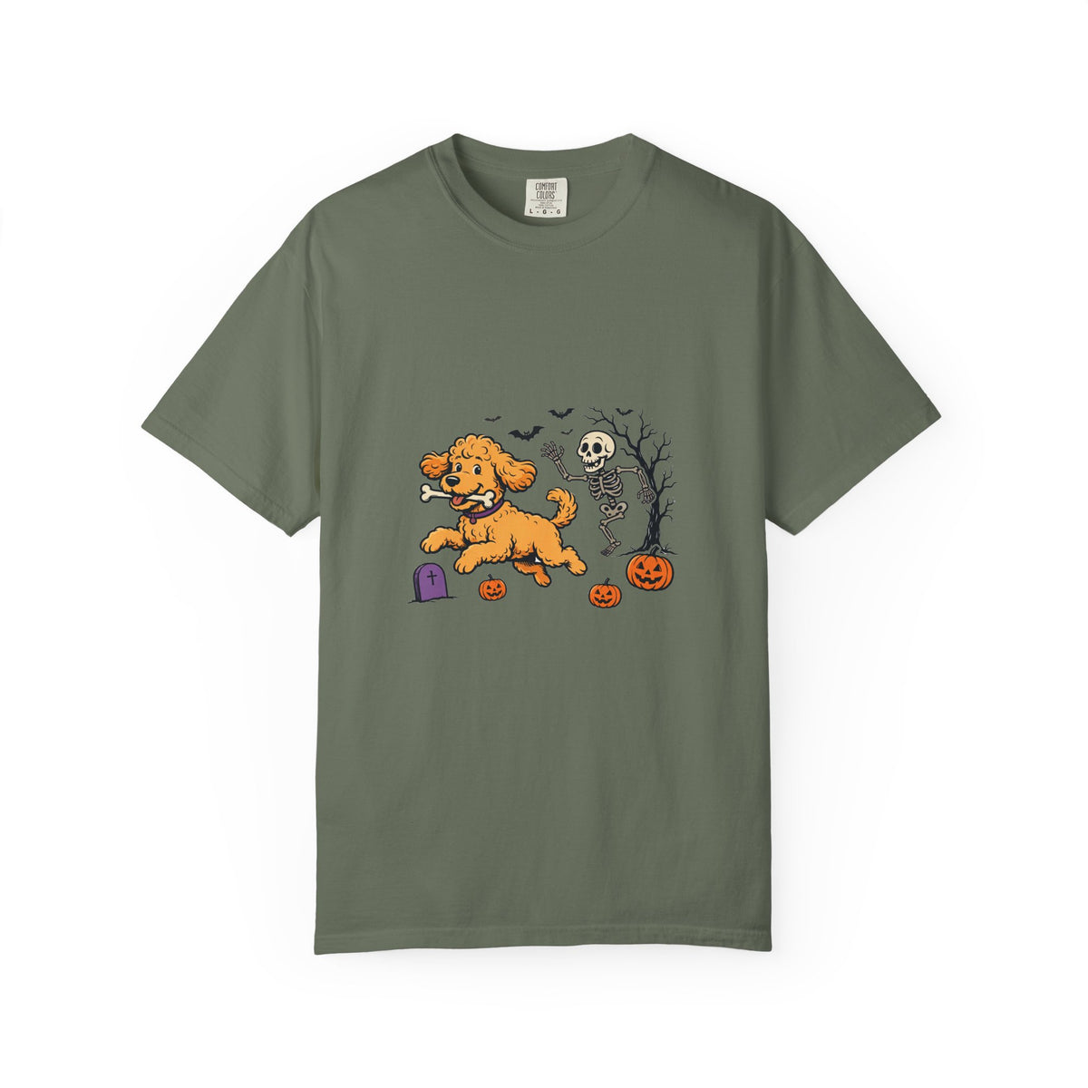 Goldendoodle Skeleton Halloween Tee | Funny Spooky Dog Shirt