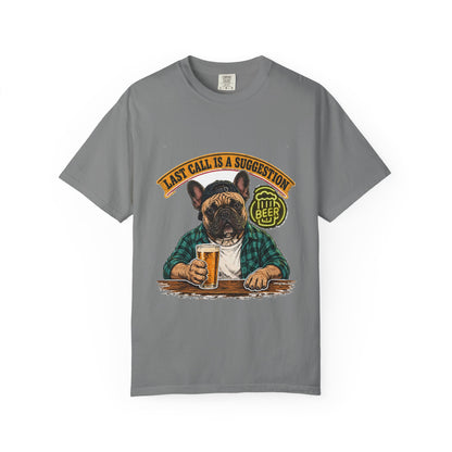 Last Call Larry French Bulldog Bar Tee
