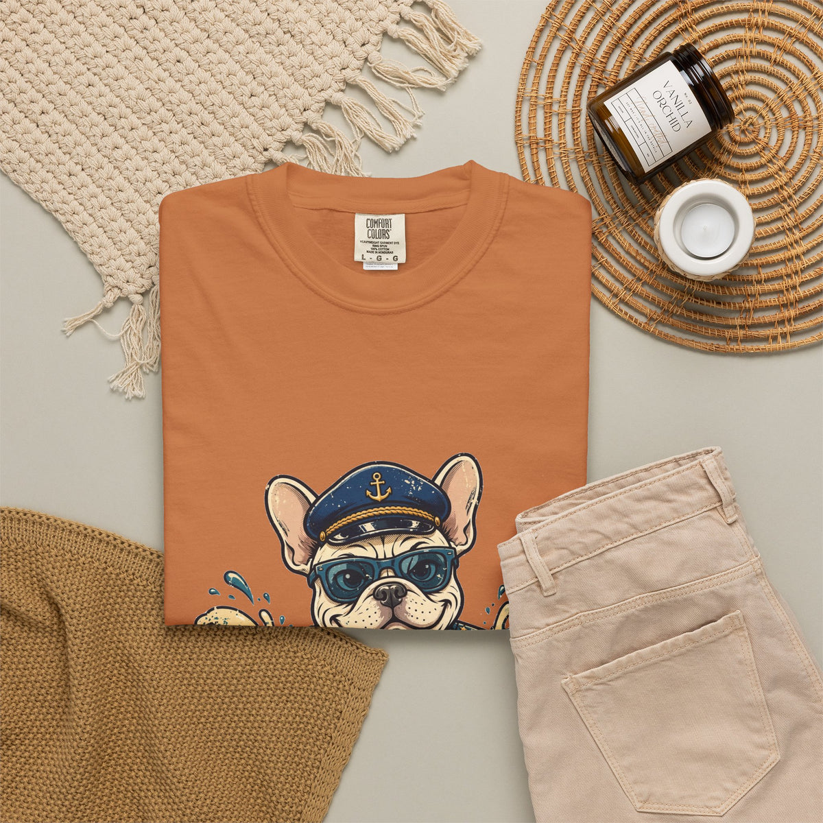 French Bulldog Boat Captain Tee | Funny Summer Dog Graphic Shirt