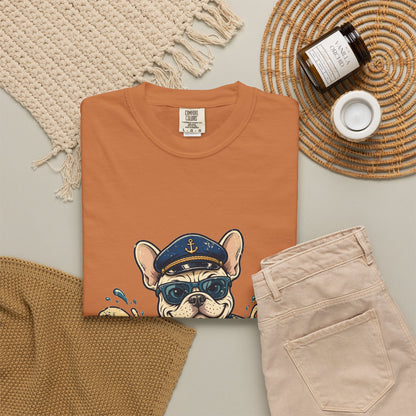 French Bulldog Boat Captain Tee | Funny Summer Dog Graphic Shirt