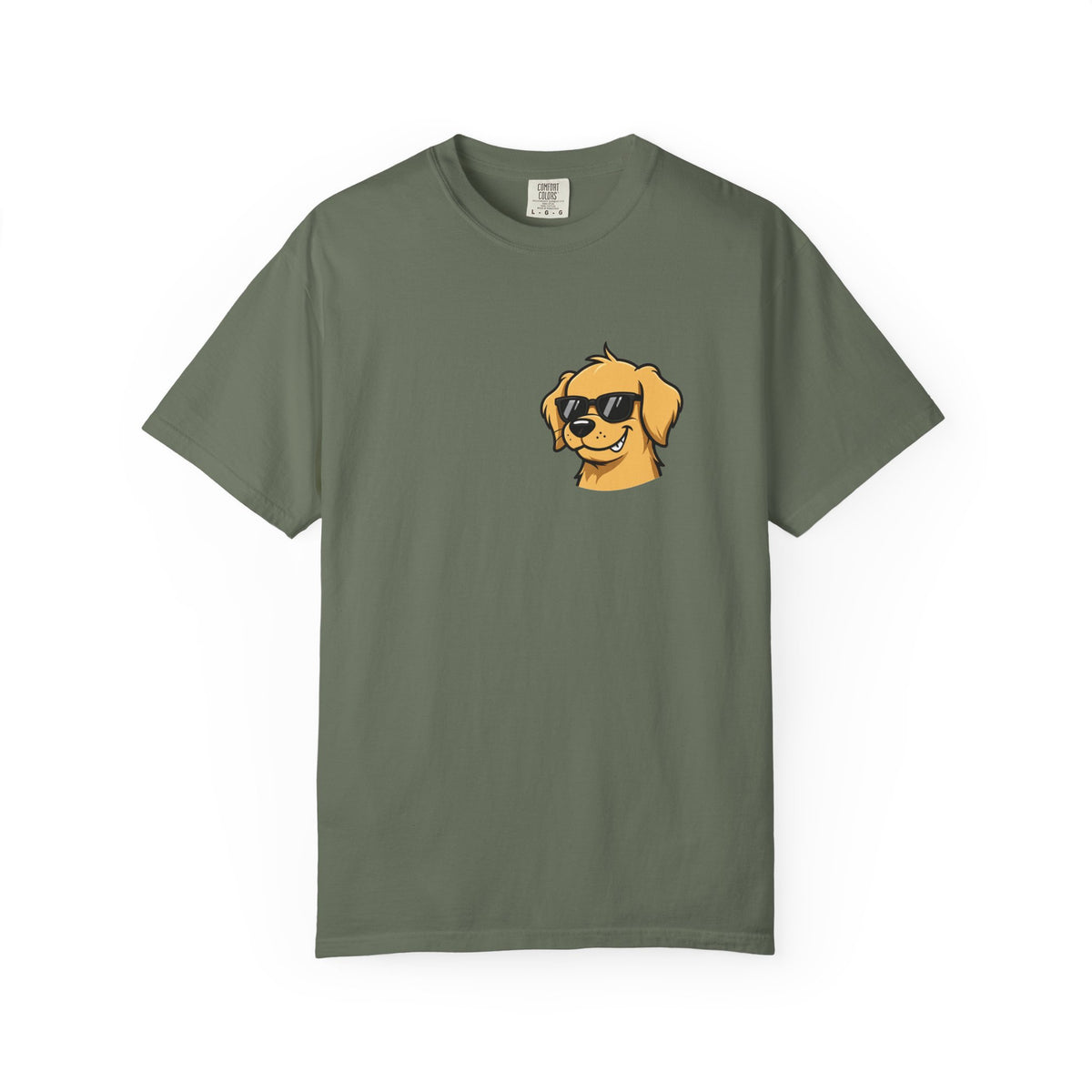 Certified Bad Influence Golden Retriever Pocket Tee | Funny Dog Shirt