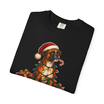 Naughty List Champion Boxer Christmas Tee