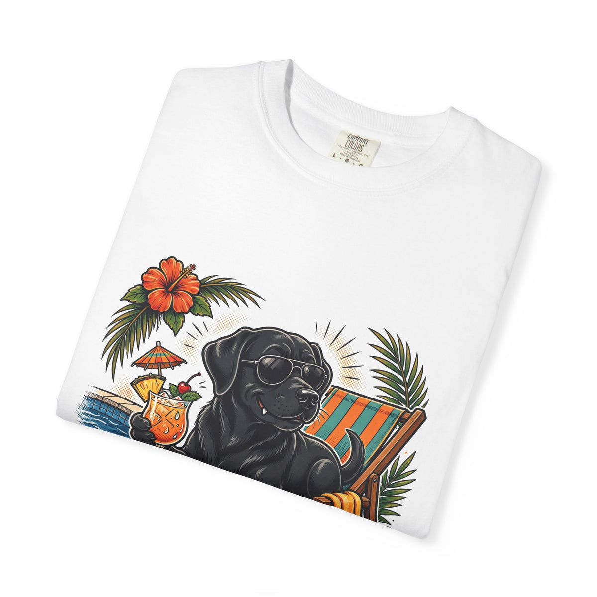 Labrador Retriever Pool Rules Tee | Funny Summer Dog Graphic Shirt