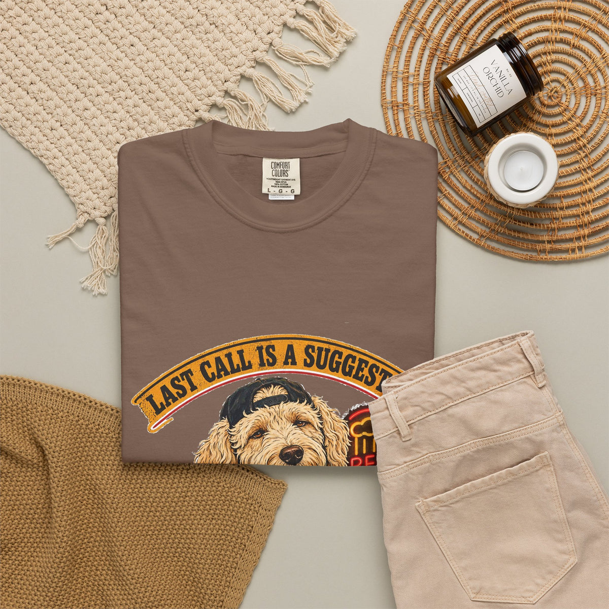 Last Call Larry Goldendoodle Bar Tee