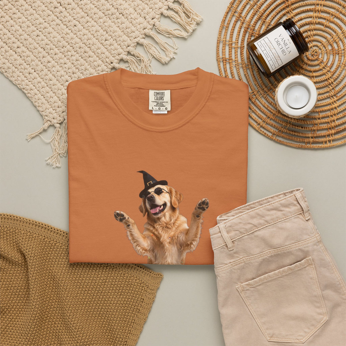 Golden Retriever Here For The Boos Tee | Funny Halloween Dog Shirt