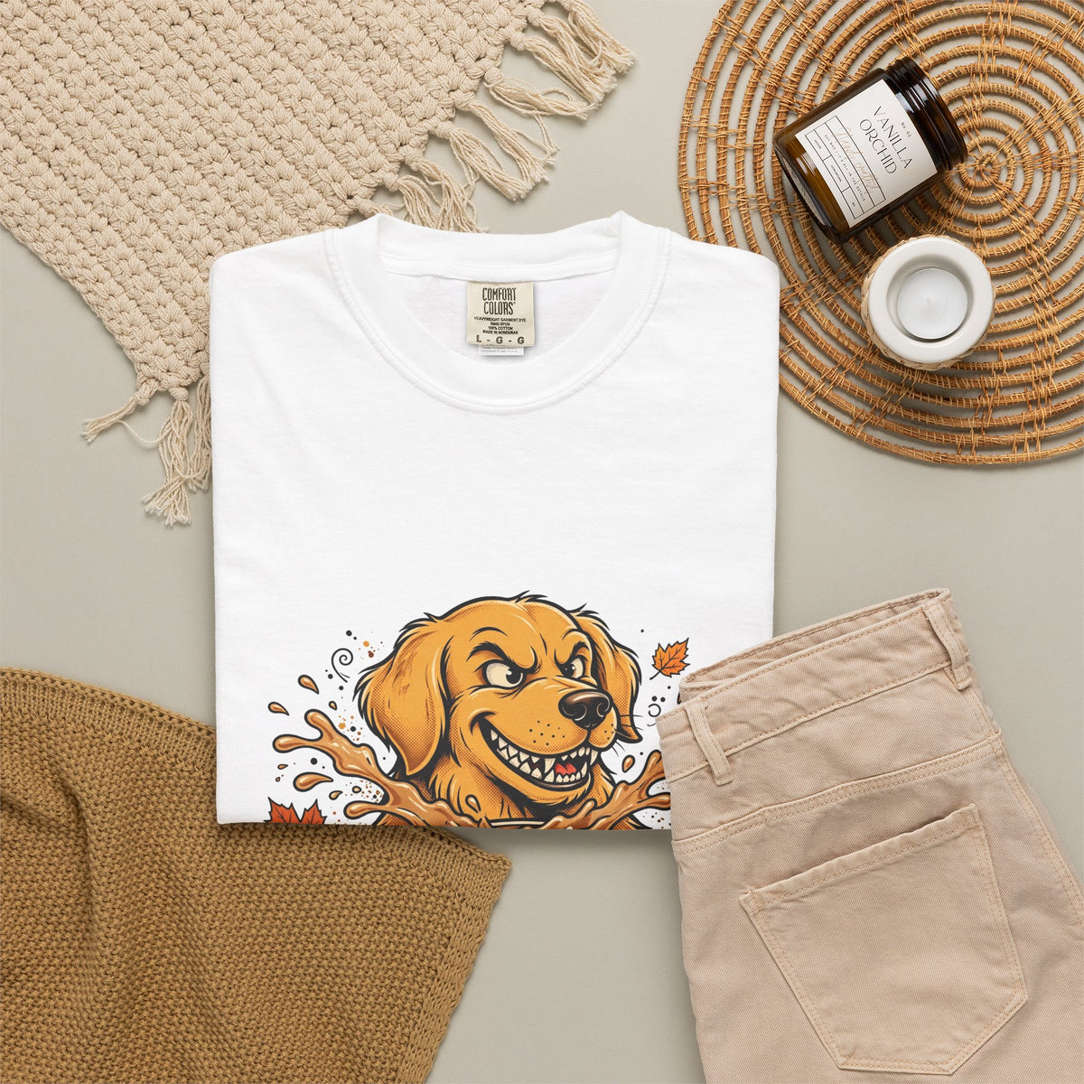 Golden Retriever Yes I'm Basic Tee | Funny Fall Dog Graphic Shirt