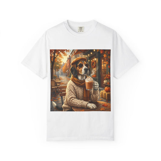 Beagle Pumpkin Spice Tee – funny fall dog graphic t-shirt