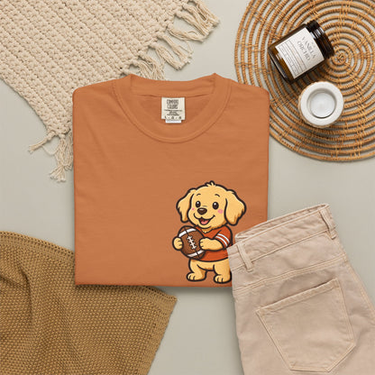 Golden Retriever Tailgate Pocket Tee | Funny Fall Football Dog Shirt
