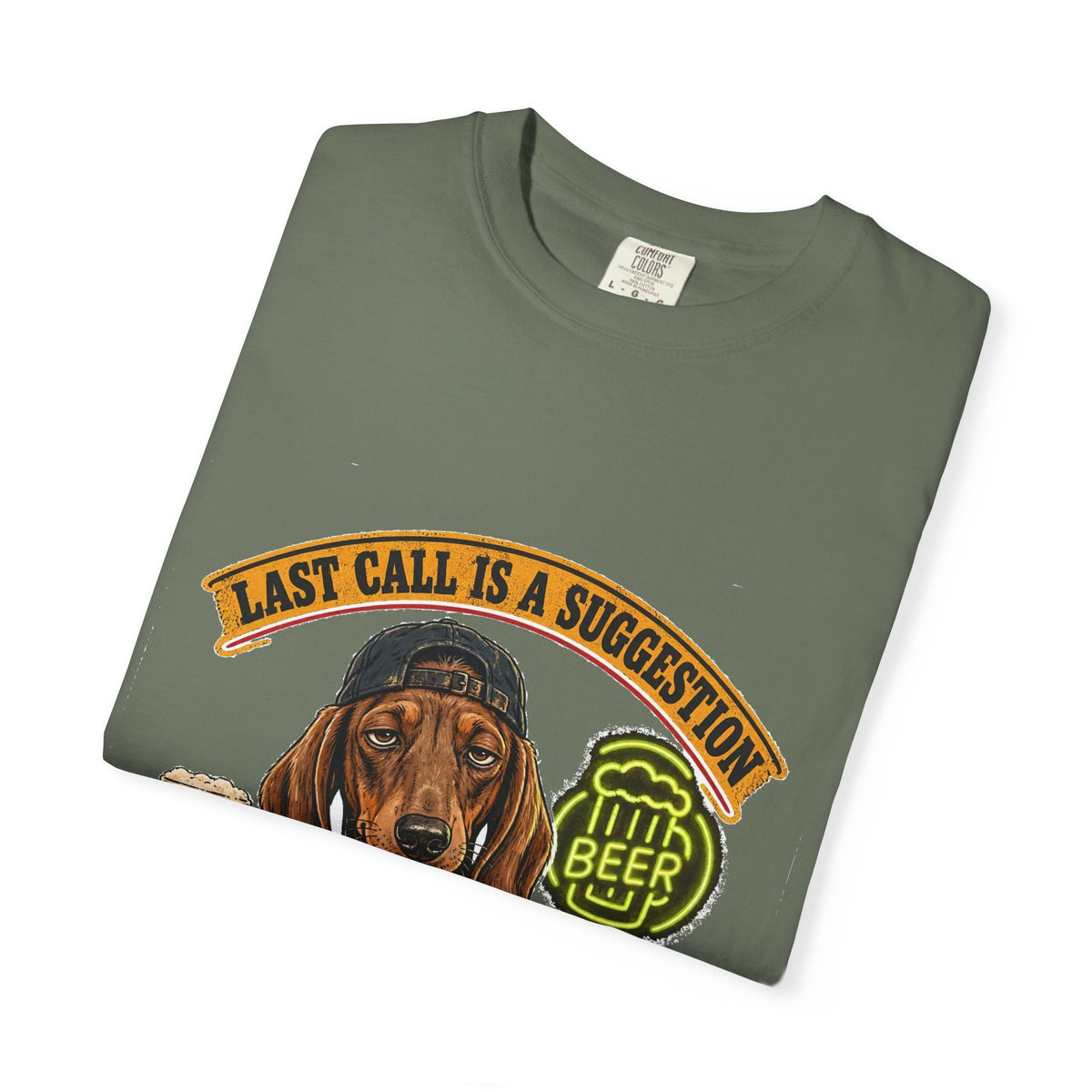 Last Call Larry Dachshund Bar Tee