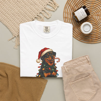 Naughty List Champion Rottweiler Christmas Tee