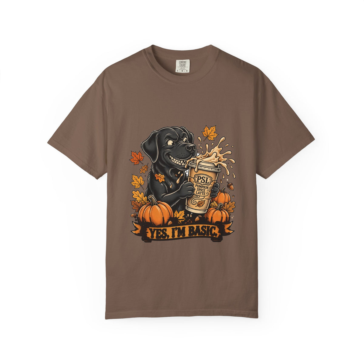 Labrador Retriever Yes I'm Basic Tee | Funny Fall Dog Graphic Shirt