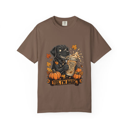Labrador Retriever Yes I'm Basic Tee | Funny Fall Dog Graphic Shirt
