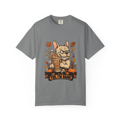 French Bulldog Yes I'm Basic Tee | Funny Fall Dog Graphic Shirt