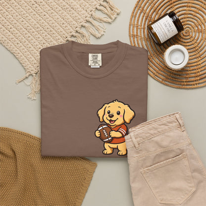 Golden Retriever Tailgate Pocket Tee | Funny Fall Football Dog Shirt