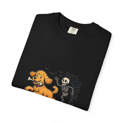 Goldendoodle Skeleton Halloween Tee | Funny Spooky Dog Shirt