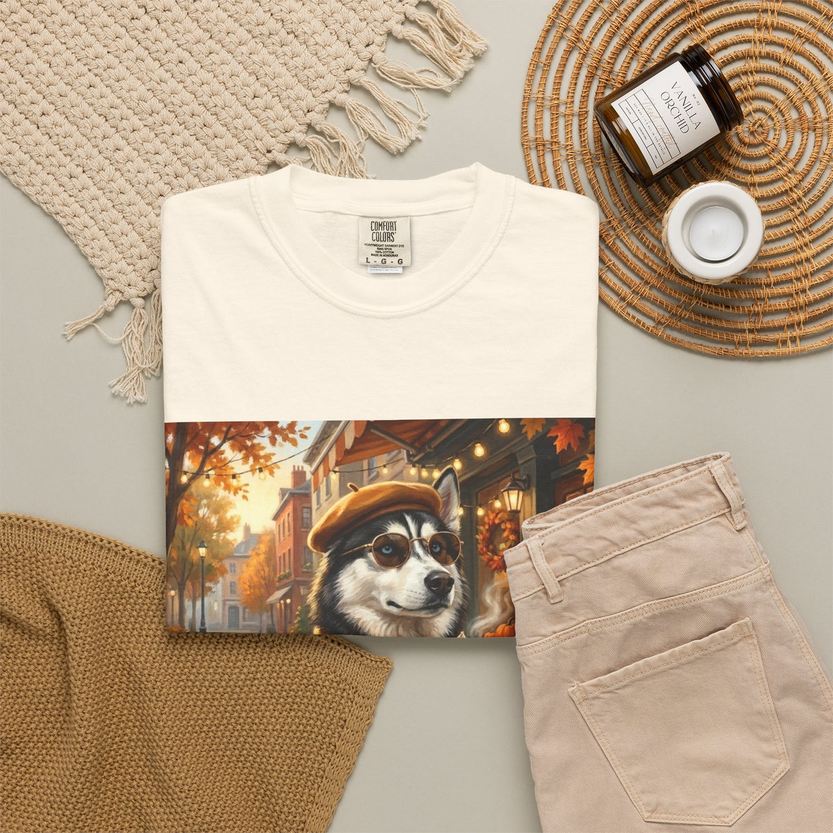 Siberian Husky Pumpkin Spice Tee | Funny Fall Dog Graphic Shirt