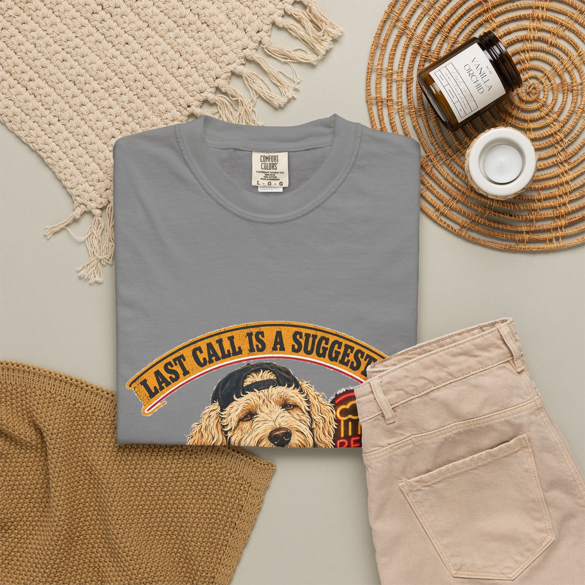 Last Call Larry Goldendoodle Bar Tee