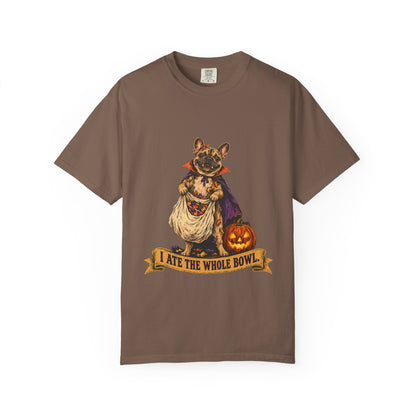 I Ate the Whole Bowl French Bulldog Halloween Tee