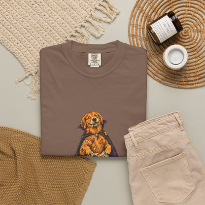 I Ate the Whole Bowl Golden Retriever Halloween Tee