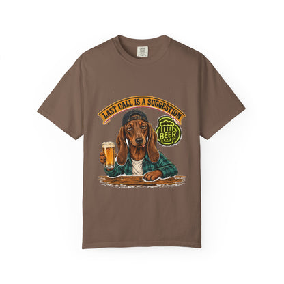 Last Call Larry Dachshund Bar Tee