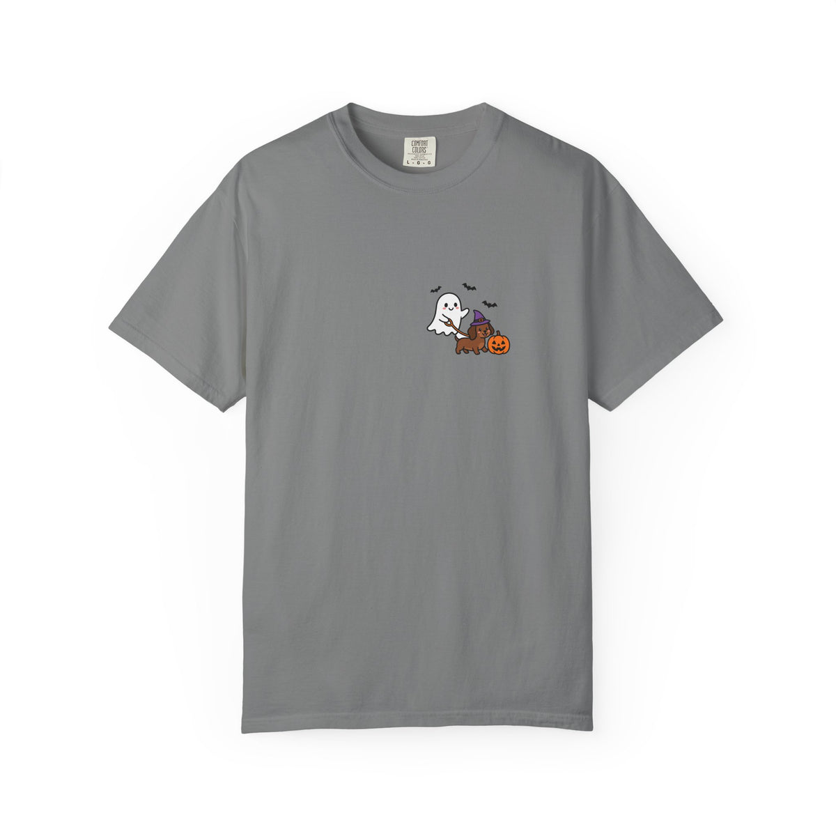 Ghost Walking Dog Pocket Tee | Cute Halloween Dog Shirt