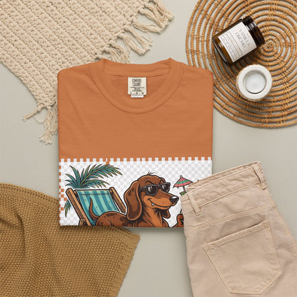 Dachshund Pool Rules Tee | Funny Summer Dog Graphic Shirt