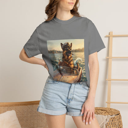 German Shepherd Captain Tee | Funny Summer Dog Graphic Shirt