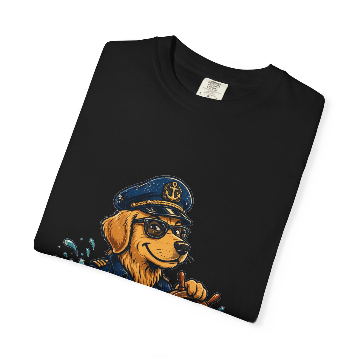 Golden Retriever Boat Captain Tee | Funny Summer Dog Graphic Shirt