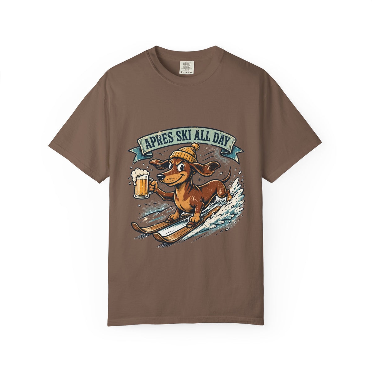 Dachshund Apres Ski Tee | Funny Winter Dog Graphic Shirt