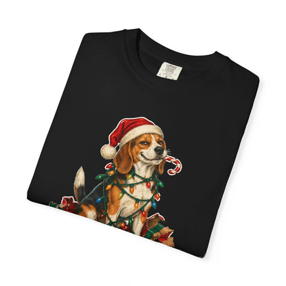 Naughty List Champion Beagle Christmas Tee