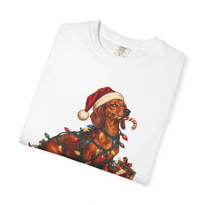 Naughty List Champion Dachshund Christmas Tee