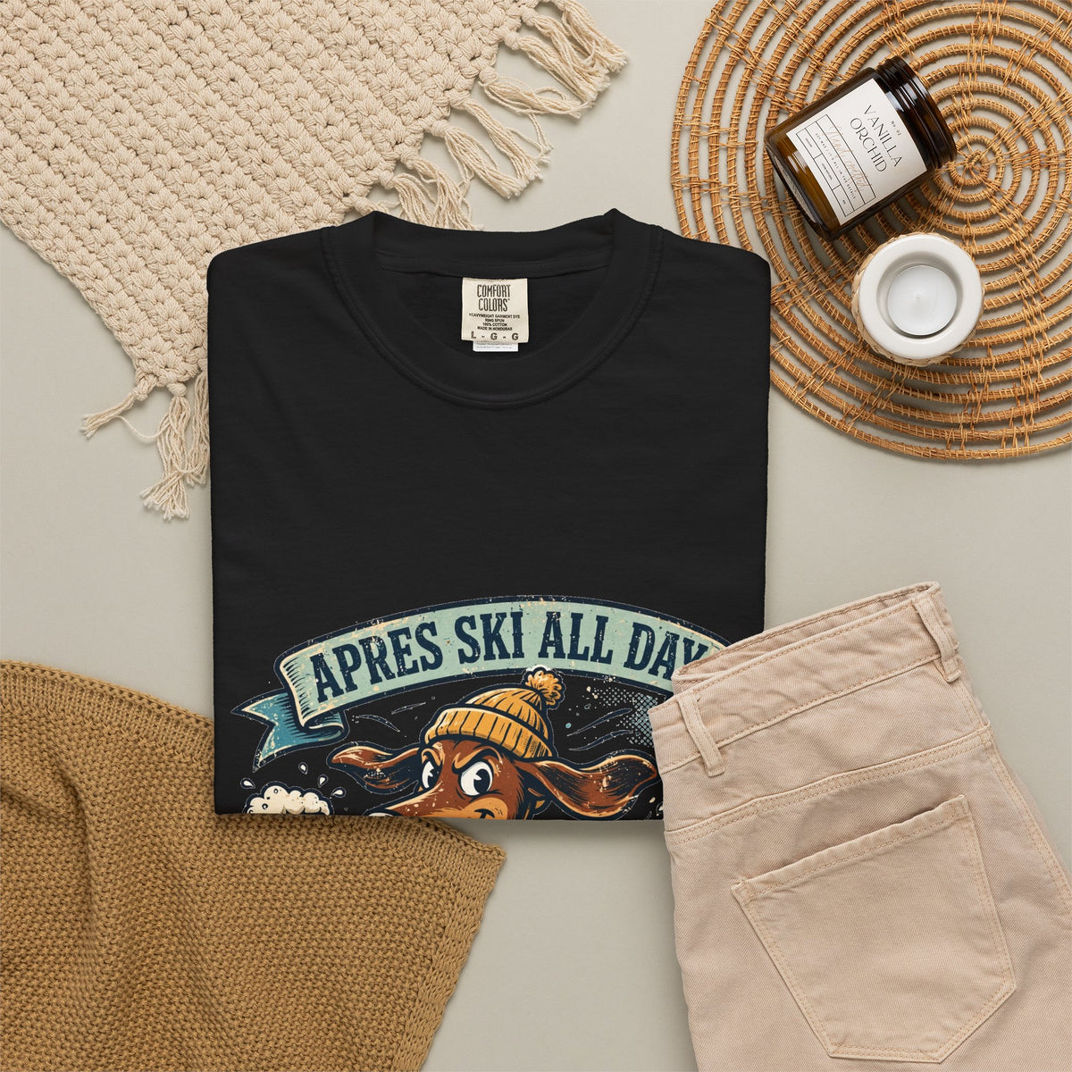 Dachshund Apres Ski Tee | Funny Winter Dog Graphic Shirt