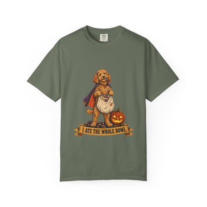 I Ate the Whole Bowl Goldendoodle Halloween Tee