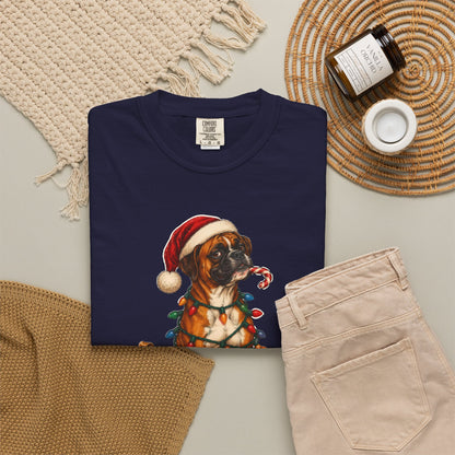Naughty List Champion Boxer Christmas Tee