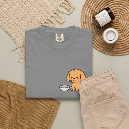I Ate the Whole Bowl Golden Retriever Pocket Tee | Funny Halloween Dog Shirt