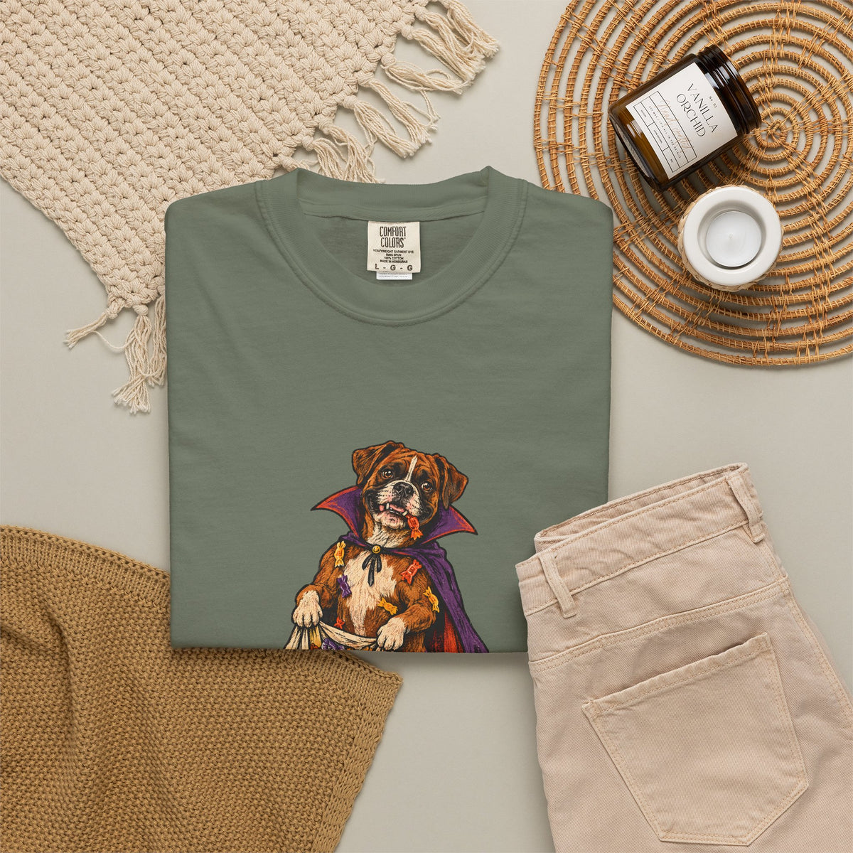 I Ate the Whole Bowl Boxer Halloween Tee