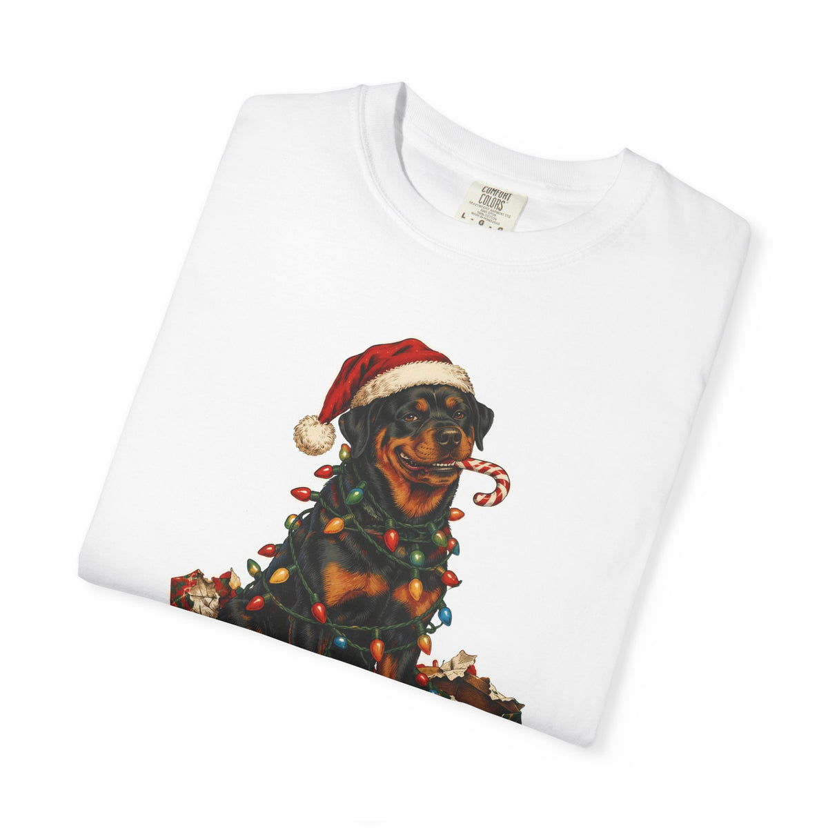 Naughty List Champion Rottweiler Christmas Tee