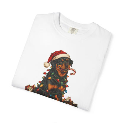 Naughty List Champion Rottweiler Christmas Tee