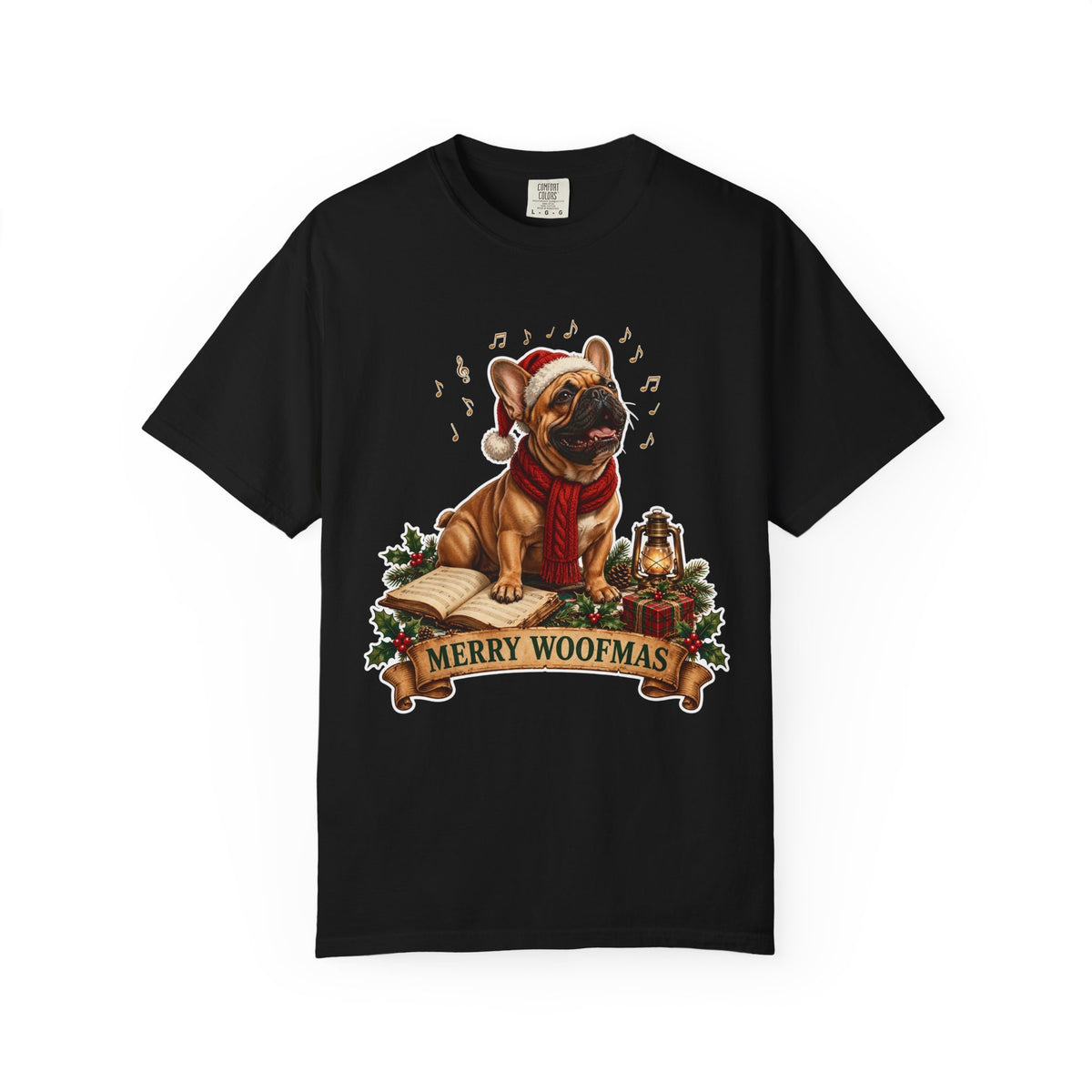 Merry Woofmas French Bulldog Christmas Tee