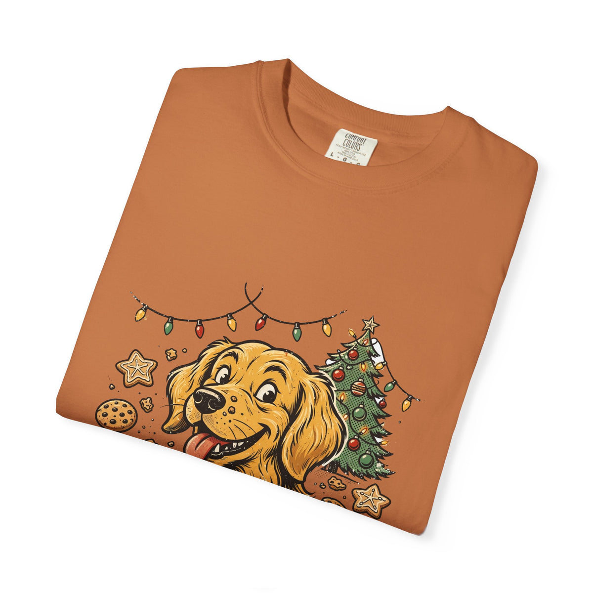 Golden Retriever Most Likely To Get Coal Tee | Funny Christmas Dog Graphic Shirt